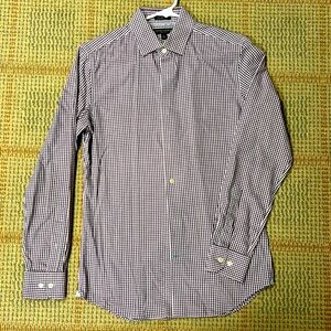 Banana republic non-iron dress shirt- small gingham check